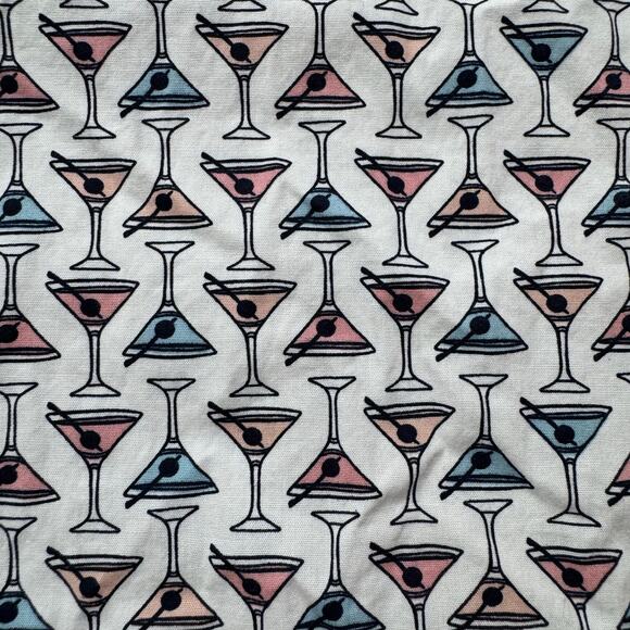 J.CREW Martini Print Flex Washed Slim Button Up Shirt Size Large Mens Drinks - Picture 3 of 7